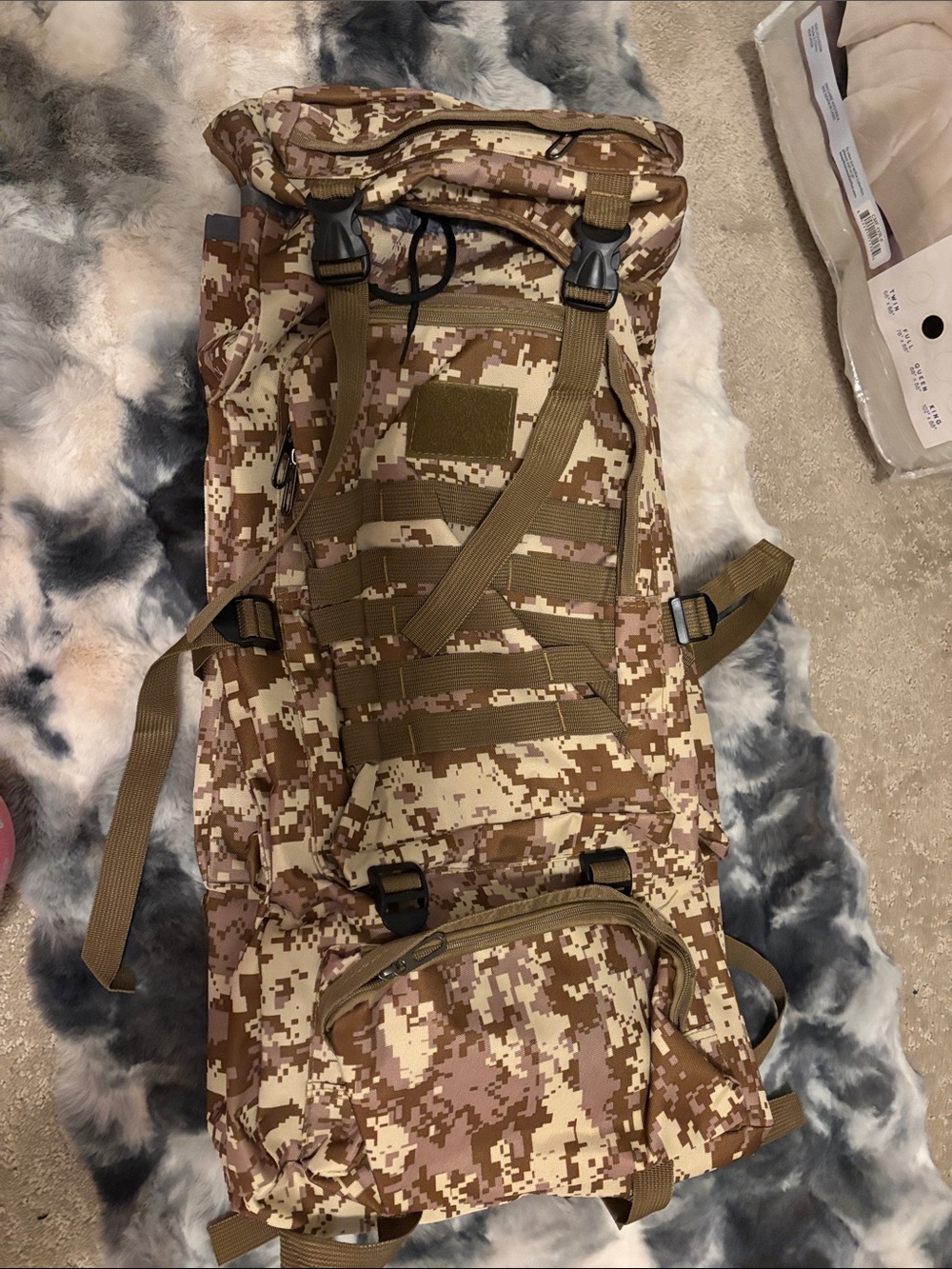 Desert Digital Camo Tactical Backpack - Brown